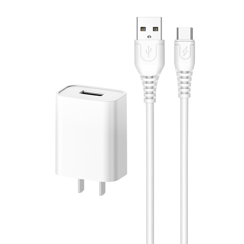 Letang 3C Certified Charging Set Applicable for iPhone Android Type-C Fast Charging 2A Flash Charger Data Cable