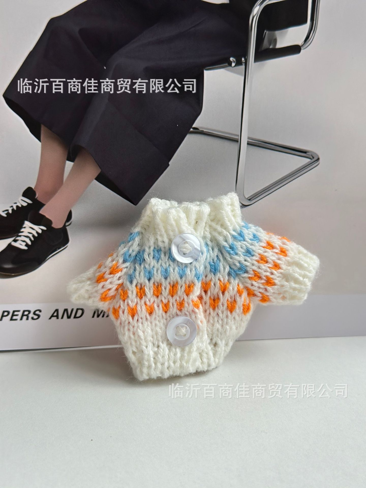 蓝橙满天星纽扣款 · 高5CM----------宽5CM