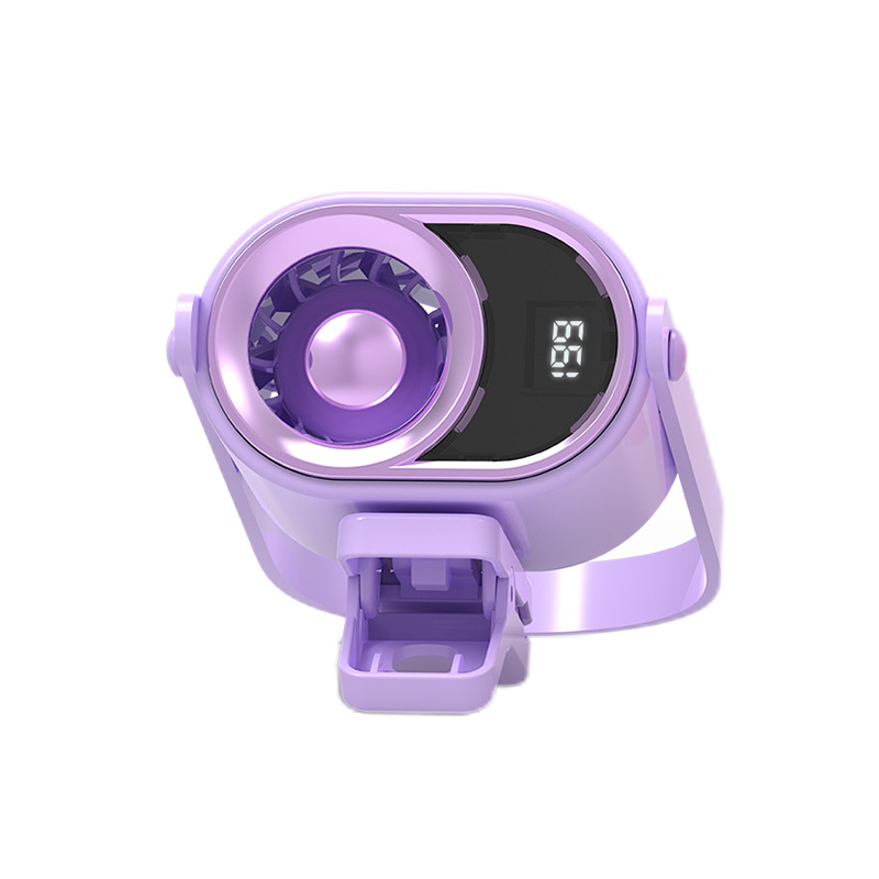 Simple Clip-on Screen Display Small Fan Smart Digital Display 199 Speed Levels Stepless Speed Control Outdoor Portable Turbo Small Fan