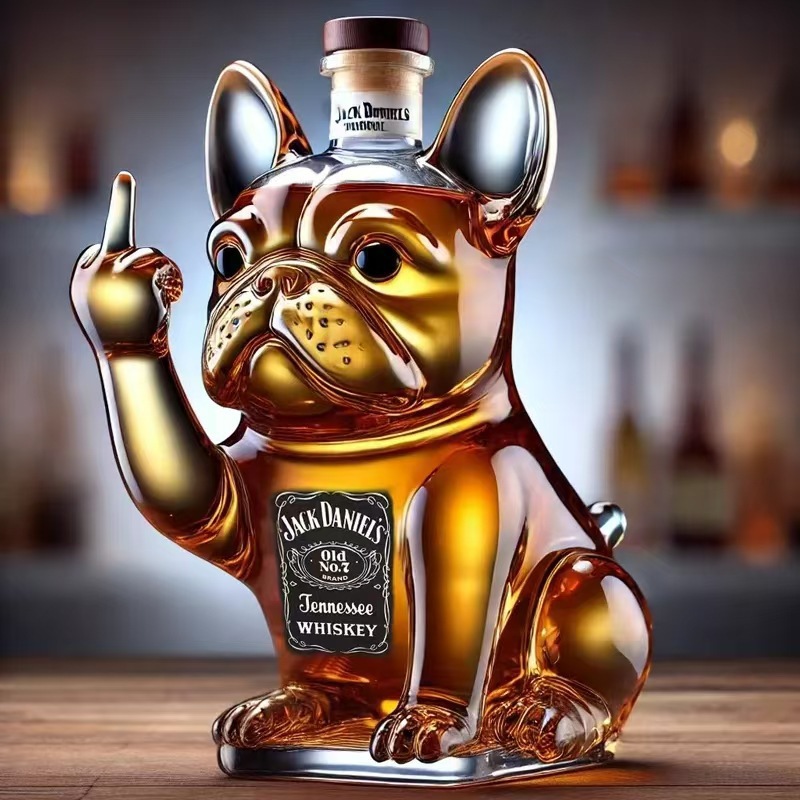 New Funny Whiskey Dog Bottle animal shar pei dog whiskey bottle vodka wine set