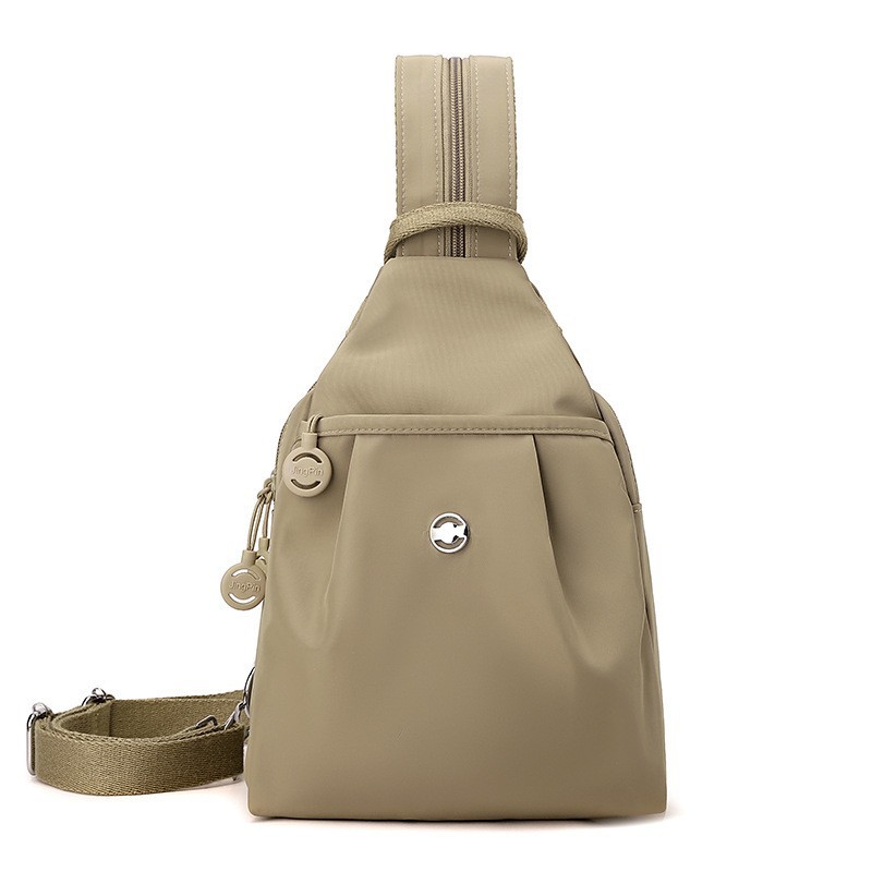 Double-shoulder bag small 2026 new simple anti-theft women's chest bag Oxford cloth casual small backpack