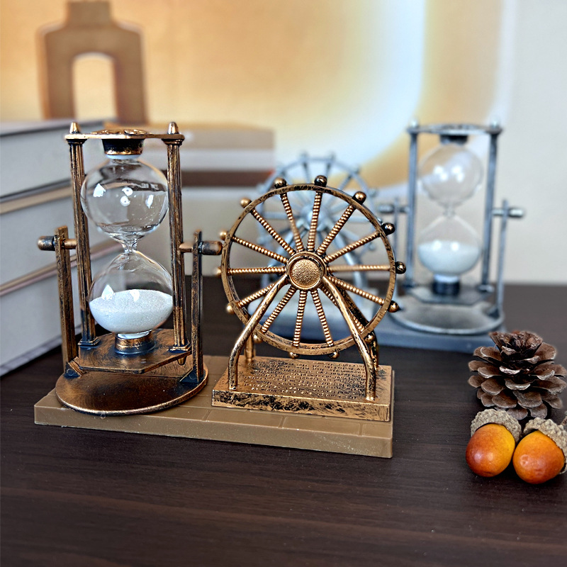 I0332 Student Gift Ferris Wheel Hourglass Sand Timer Ornament Home Decoration Ornament Craft