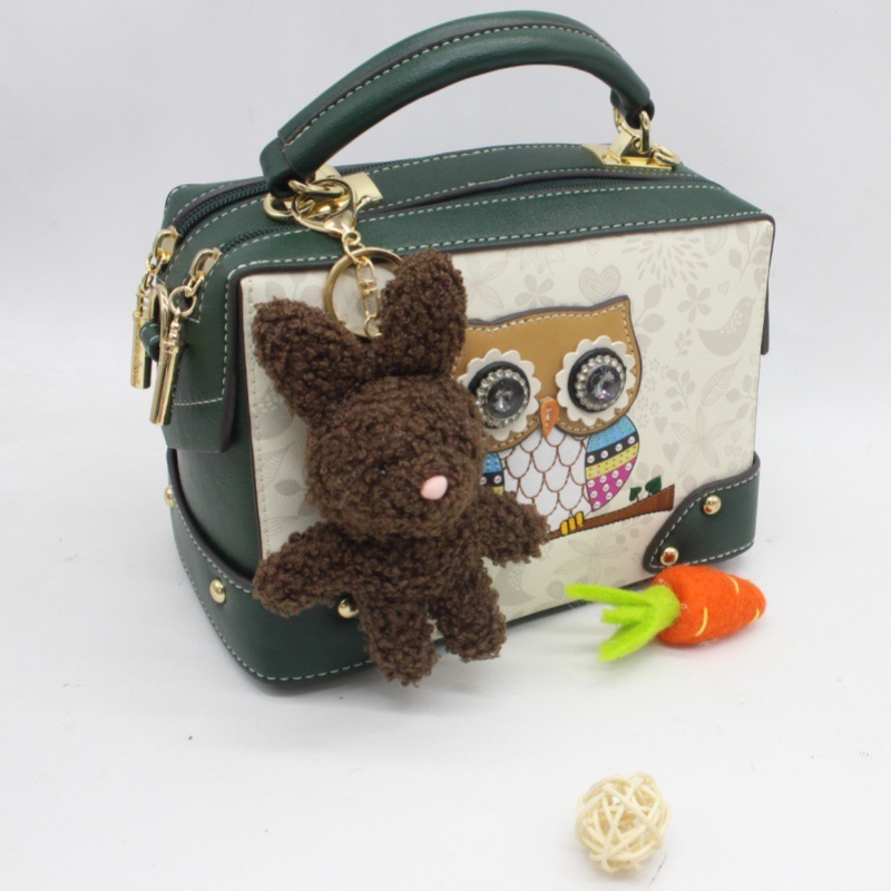 Cute Handmade Cartoon Plush Rabbit Children's Accessories Bag Charm Souvenir Doll
