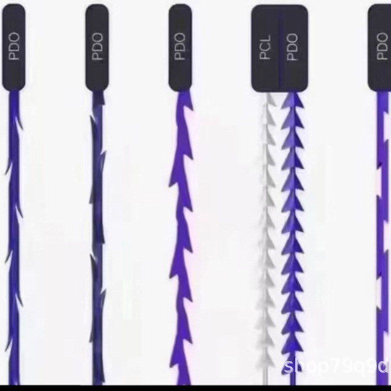 PDO Double Needle Thread Spring Knife Fishbone Thread PCL Large V Embossed 4D 4S Explosion Embossed Large V Spiral Smooth