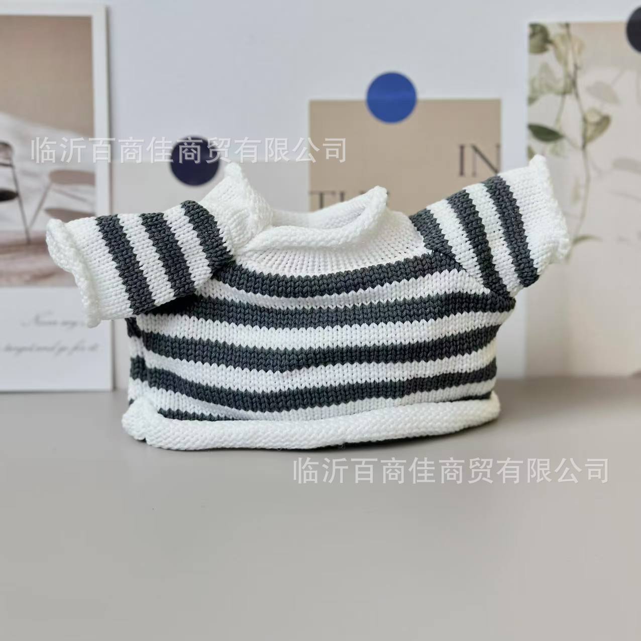 灰条纹毛衣 · 30cm