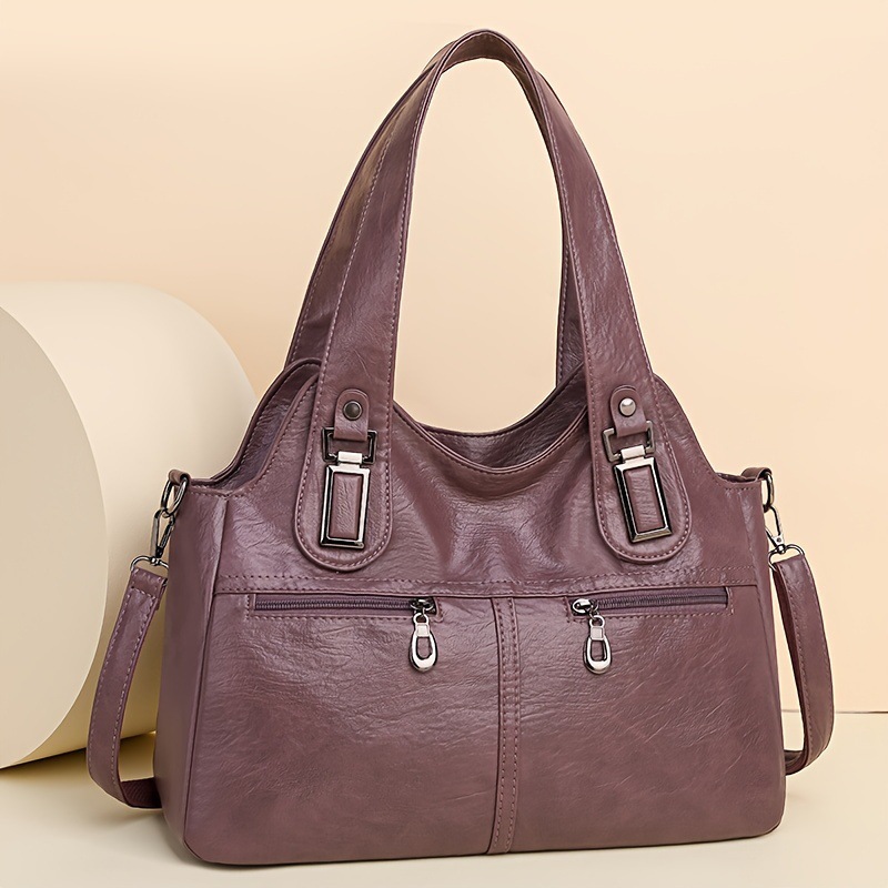 2026 new PU mom bag elderly women's crossbody bag single-shoulder bag mother-in-law large capacity women's bag gift for mother-in-law bag