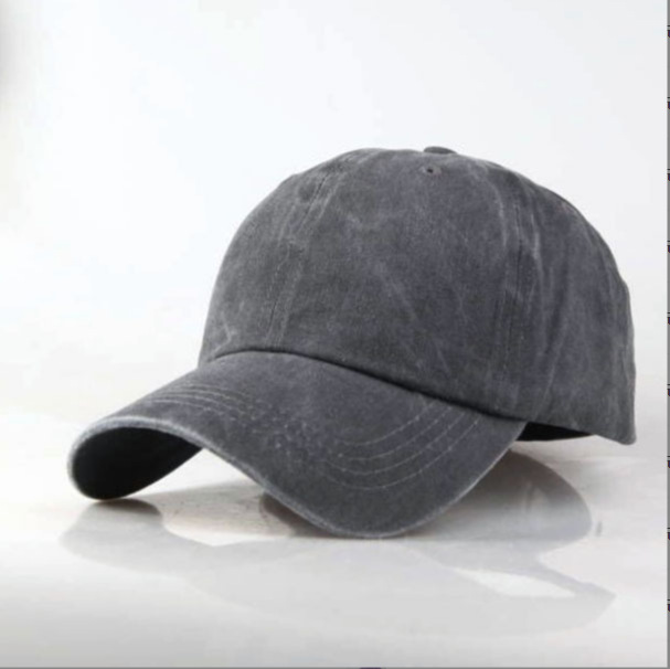 Vintage dad cap, soft-top cap, washed cotton solid color baseball cap for men and women
