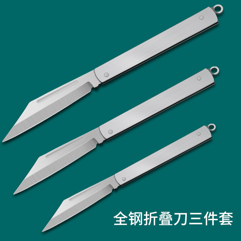 Dormitory folding Nordic-style fruit knife, household small knife, peeler, stainless steel, student portable