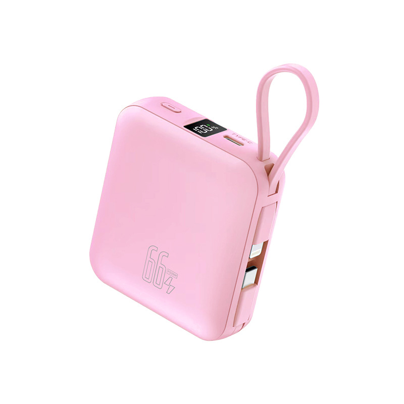 3C certified cable mini power bank 10000mAh 22.5W fast charging compact portable mobile power supply