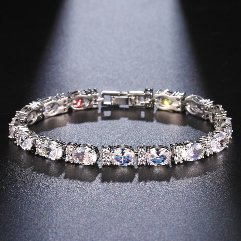 Oval zircon bracelet multicolor optional bracelet simple bridal party gift