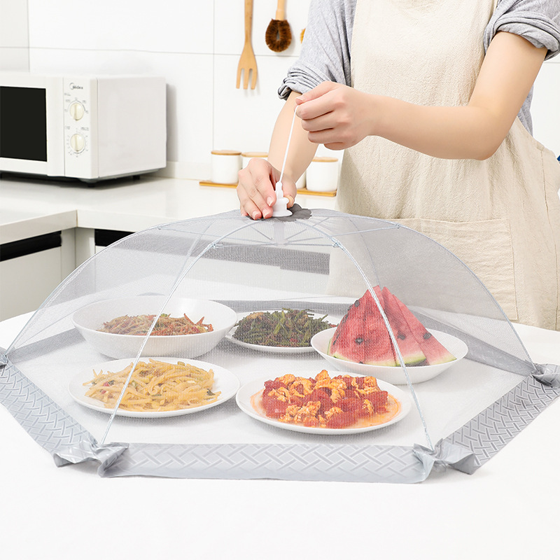 Home Food Cover Table Cover Summer Foldable Anti-fly Anti-dust Large Rectangular Food Cover Food Grade