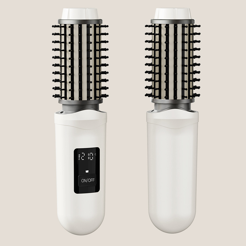 Curling comb electric wireless straightening comb 2-in-1 negative ion non-damaging curling iron big wave curling iron