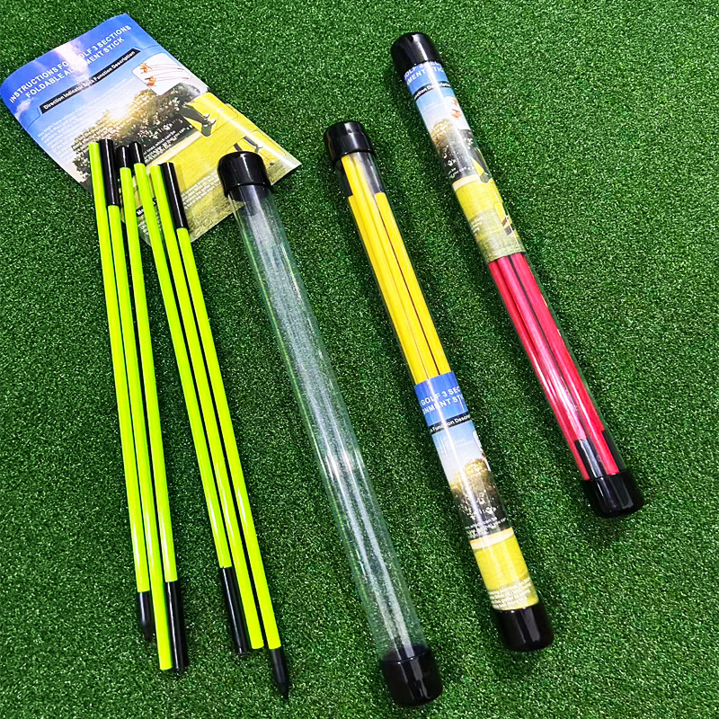 Golf direction indicator rod folding practice rod 3-fold 2-fold putter indicator rod