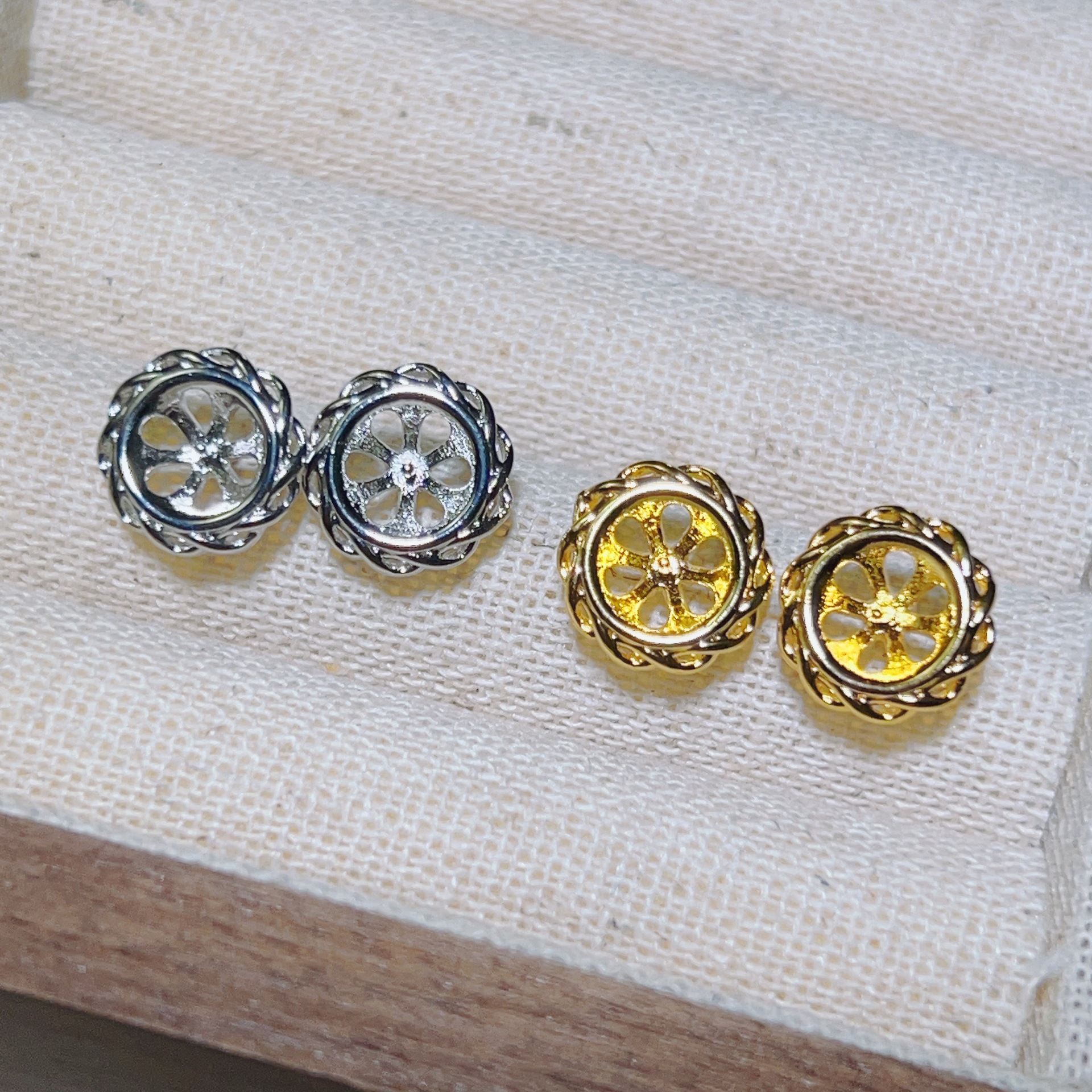 金色托（不含珠） · P1418绕线圆（7.5-8mm）