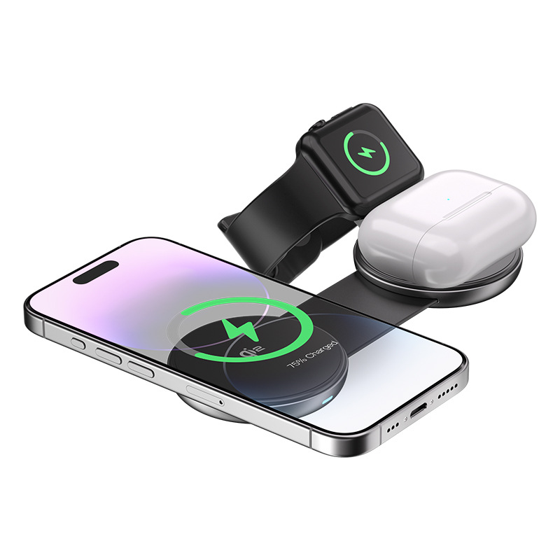 QI2.0 3-in-1 Wireless Charger Magsafe Wireless Charging Fast Charging for Apple Phone Watch Charging