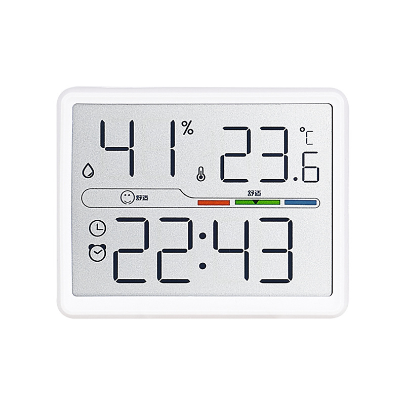 Slim Electronic Clock Simple Digital Clock Wall-Mounted LCD Small Alarm Clock Multifunctional Temperature Electronic Clock 8218