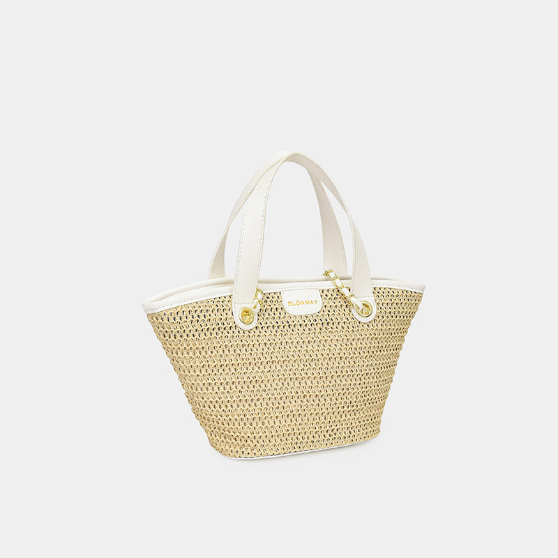 2026 Spring New Casual Large-Capacity Tote Bag Popular Niche Single-Shoulder Woven Straw Bag