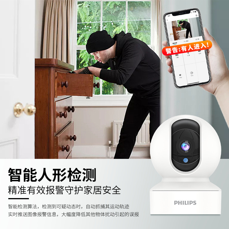 【LGD】Surveillance Camera Indoor 360° Monitor WiFi Connection Cloud Storage