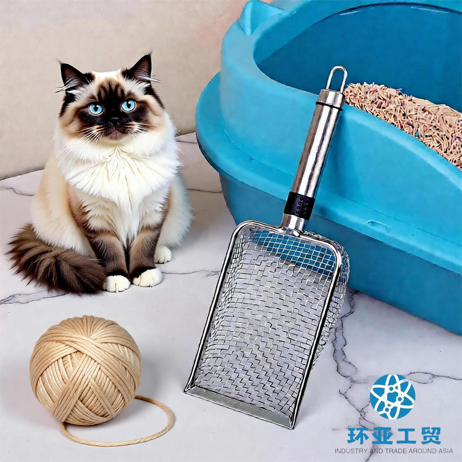 Stainless Steel Cat Litter Scoop Chicken Dog Cat Poop Mineral Sand Scoop Poop Filter Net Sand Shovel Pet Supplies Poop Picking Tool