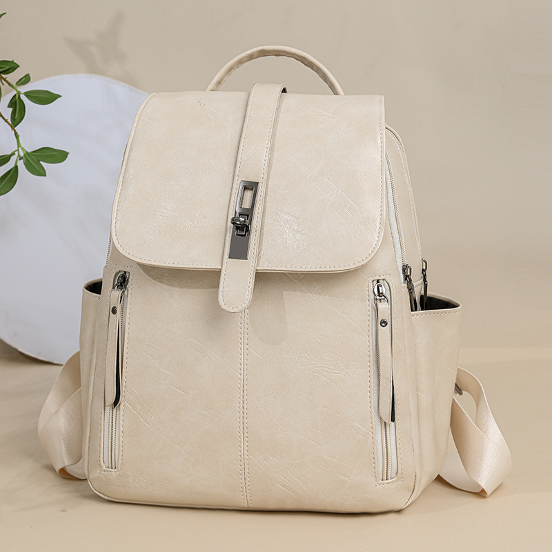 Double-shoulder bag women 2026 new casual classic pattern large capacity backpack printed travel large bag