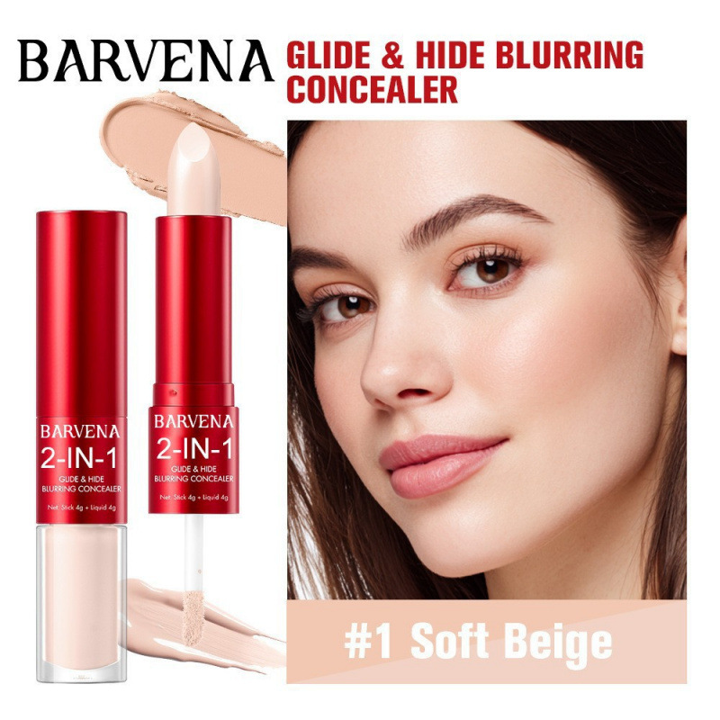 BARVENA Concealer Natural Finish Lightweight Fits Skin Tone Oil-Control Long-lasting Non-Sticky