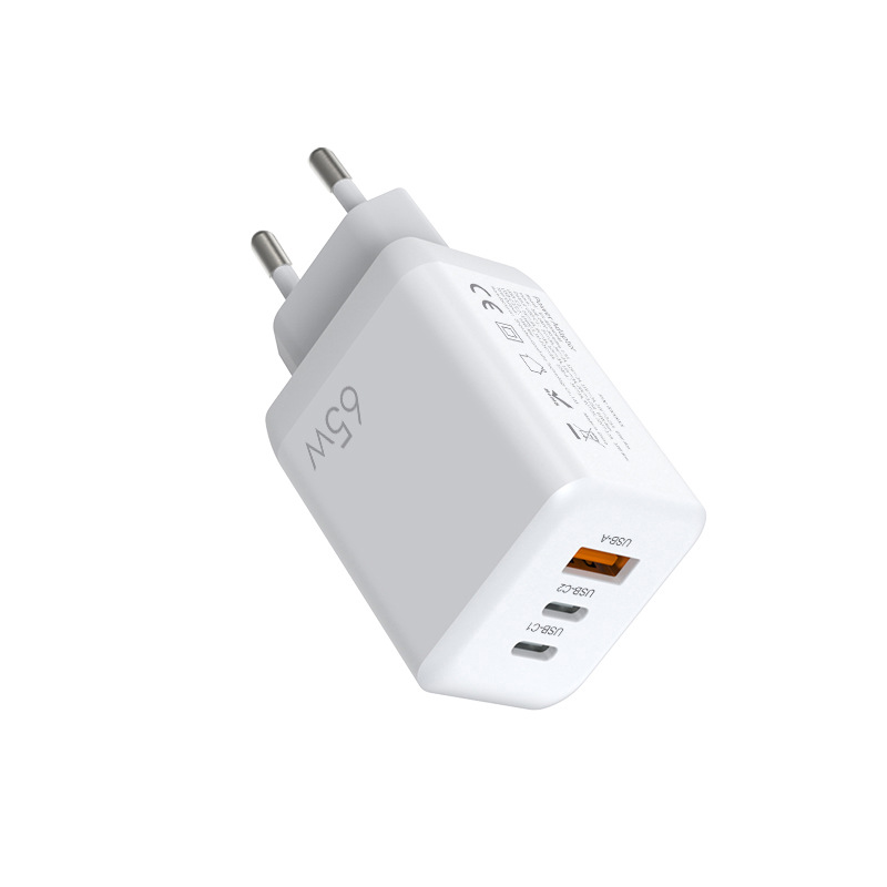 European standard GaN65W fast charging head CE certified multi-protocol PI scheme multi-port plug charger GRS