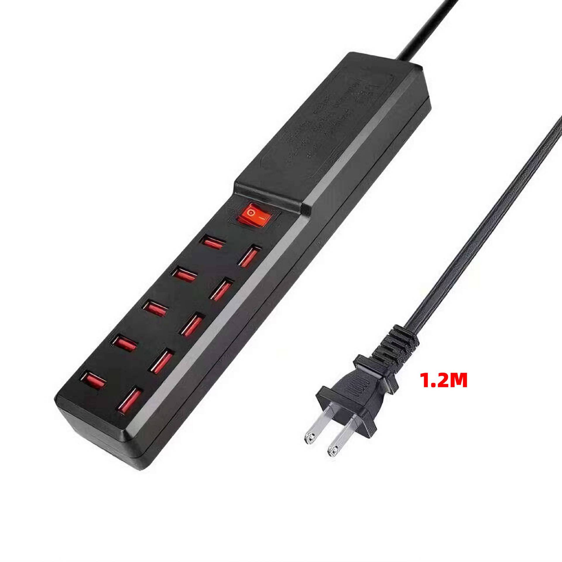 UK Plug Phone Smart Recognition 10 Charger Multi-Port USB Power Supply