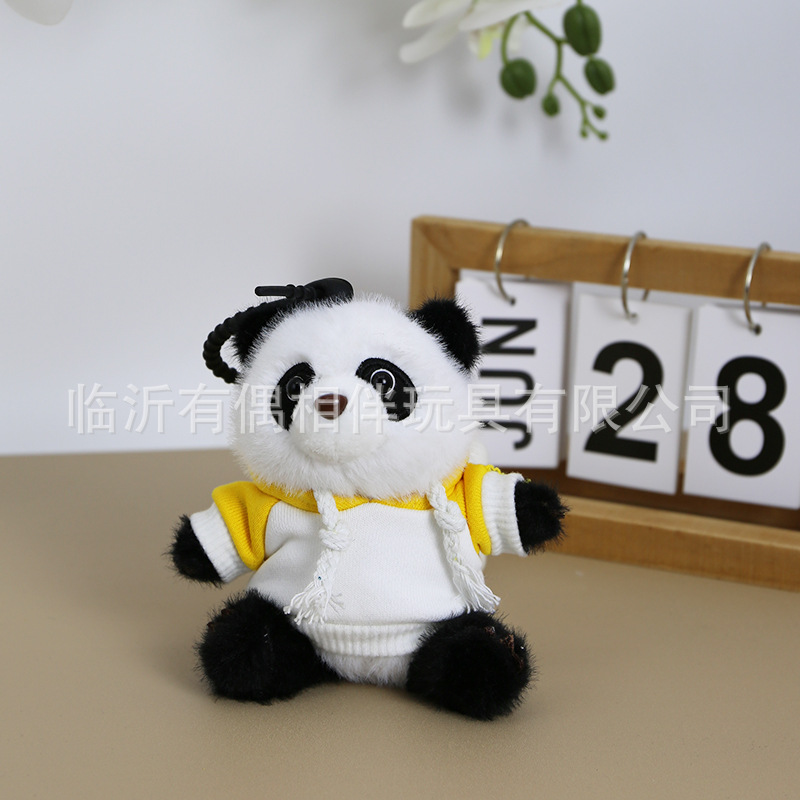 Panda pendant backpack couple keychain Chengdu base giant panda charm toy doll custom LOGO