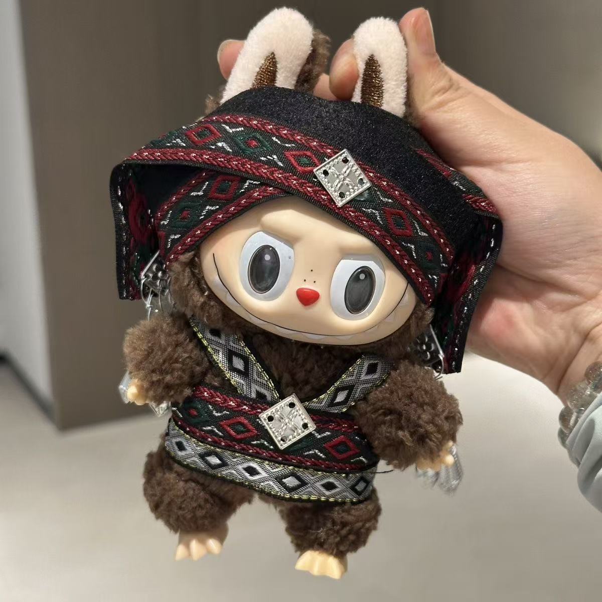 Labubu clothes accessories Chinese style self-deprecating bear Zhuang ethnic style doll clothes 10cm13cm17cm doll clothes doll