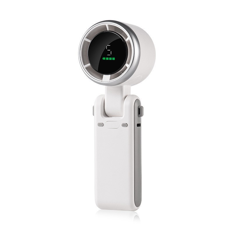 N607 High-Speed Handheld Violent Fan Necklace Office Outdoor Portable Charging Digital Display Small Fan