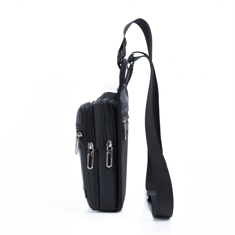 Large capacity men's crossbody backpack outdoor casual crossbody water cup bag travel water bottle phone bag oxford cloth single shoulder bag
