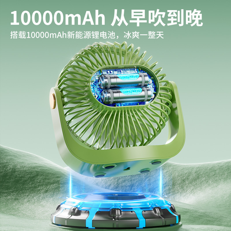 New desktop small fan mini portable USB charging strong wind home desktop fan outdoor dormitory office