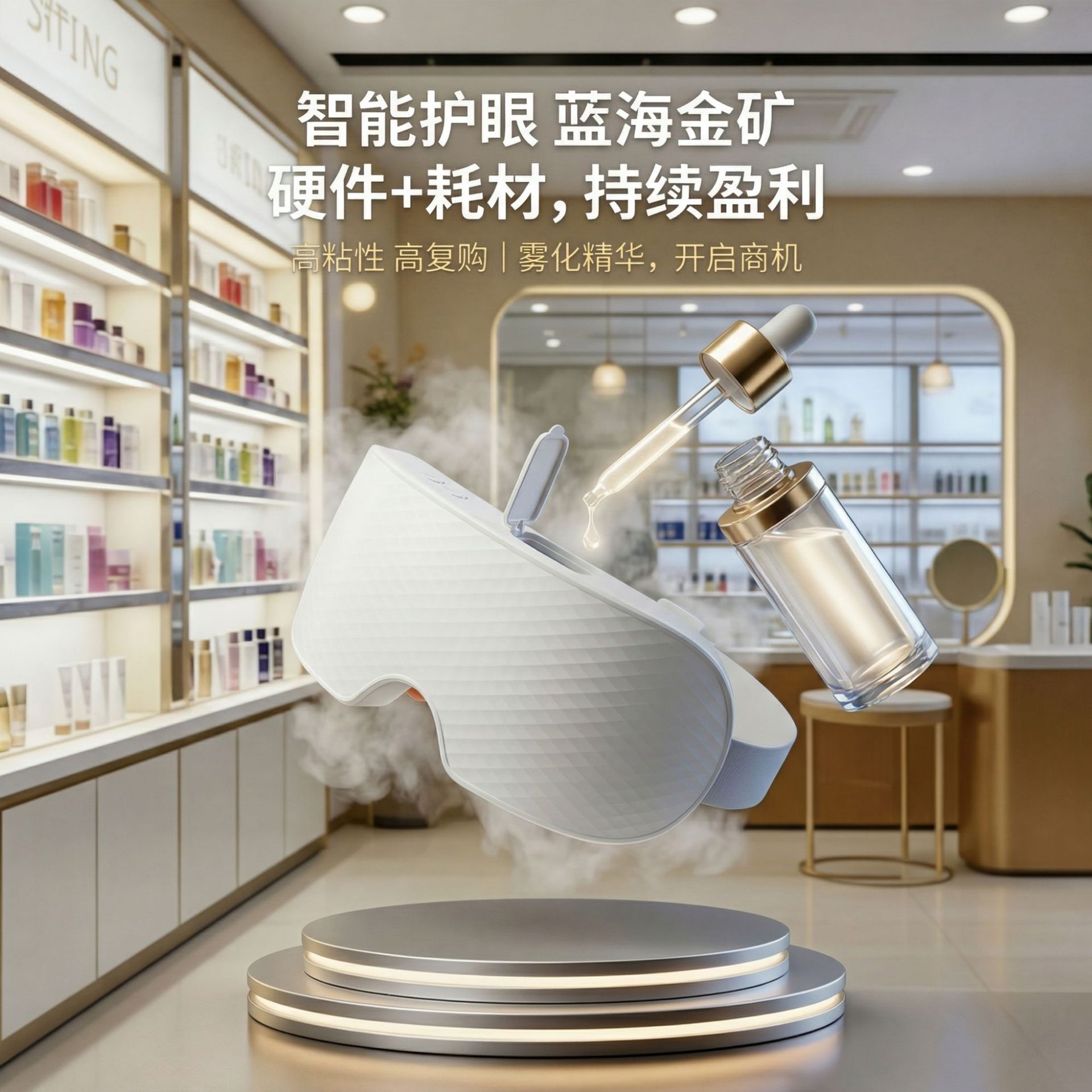 Steam Eye Massager Hot Compress Massage Health Club Beauty Salon Home Eye Care Device Eye Smart Care Device