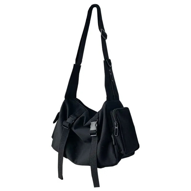 Chic workwear student canvas bag men ulzzang neutral original crossbody bag women