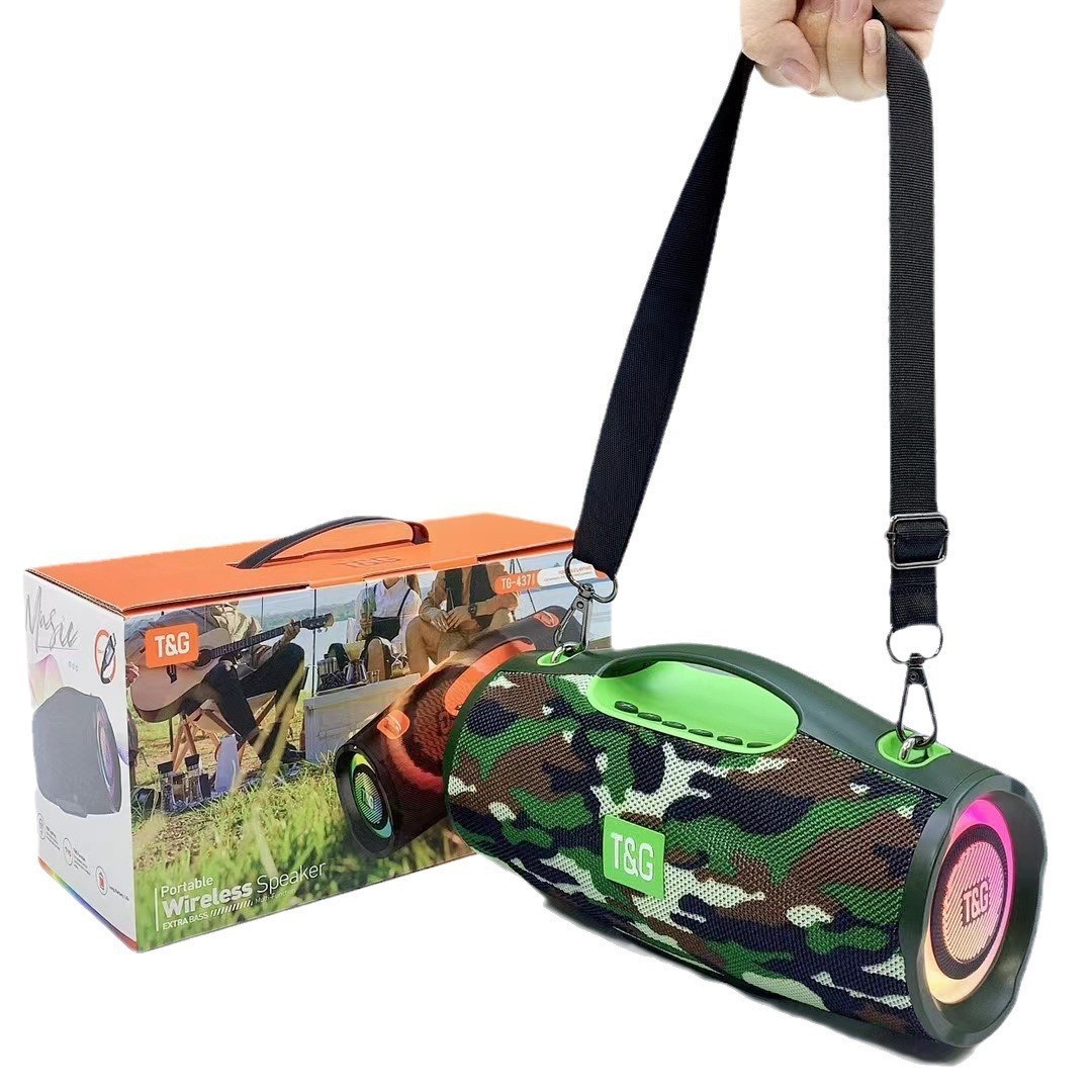 Strap Handheld Portable TG437 Bluetooth Speaker Colorful LED Light 20W Dual Speaker TWS Subwoofer Speaker