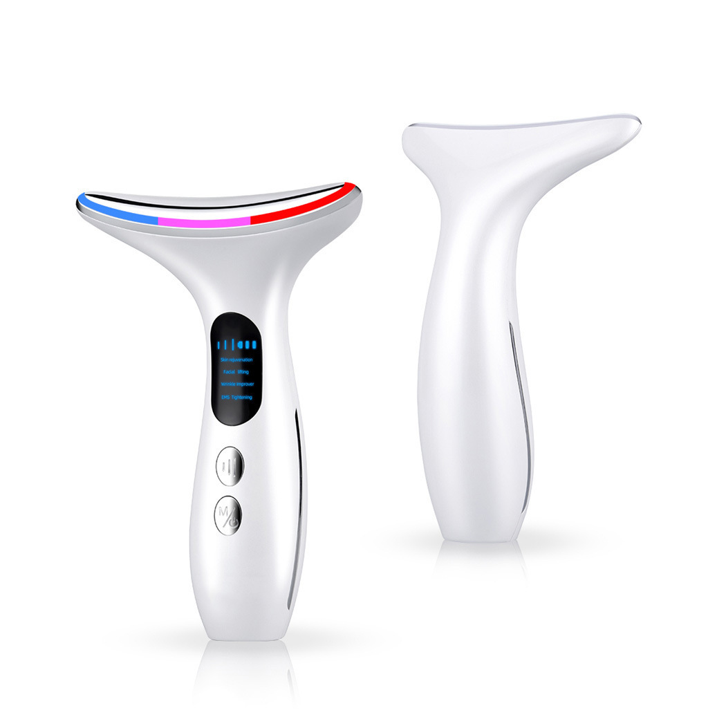 EMS light therapy neck beauty device remove neck lines facial导入 beauty device skin rejuvenation face lifting firming radio frequency massage device