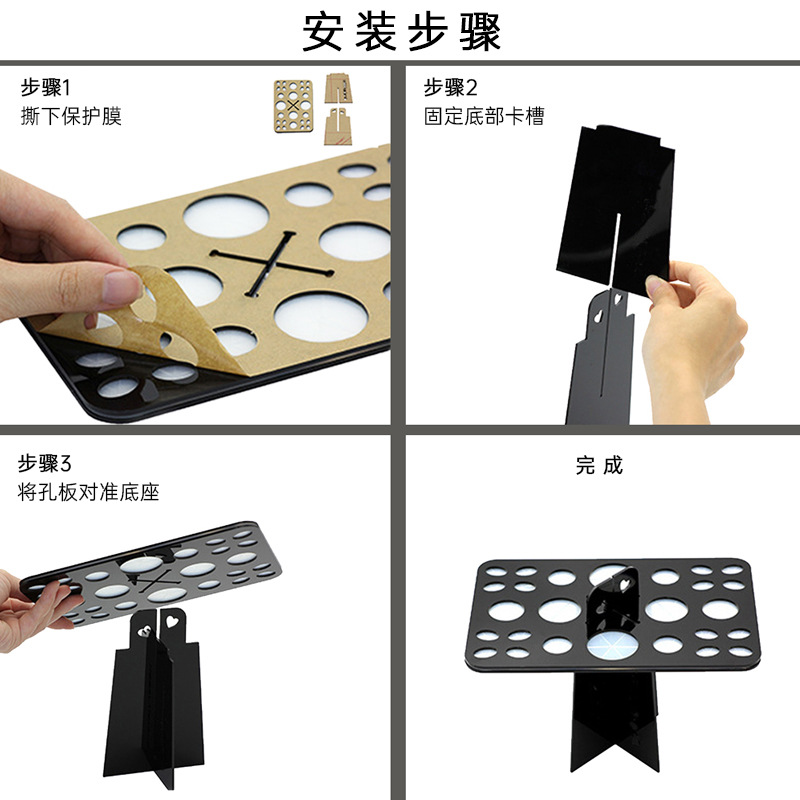 Makeup Brush Drying Rack 14 Hole 26 Hole 28 Hole Acrylic Brush Drying Rack Cleaning Storage Tool Display Rack