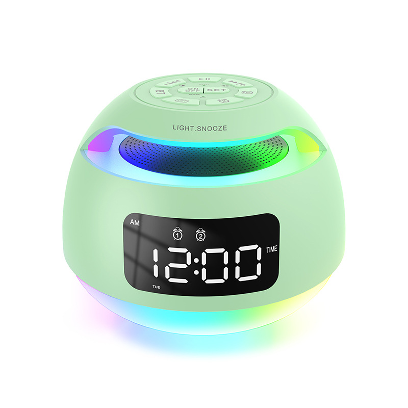 New LED Bluetooth Speaker Clock with Radio, Student Desktop Fantasy Atmosphere Light Electronic Clock