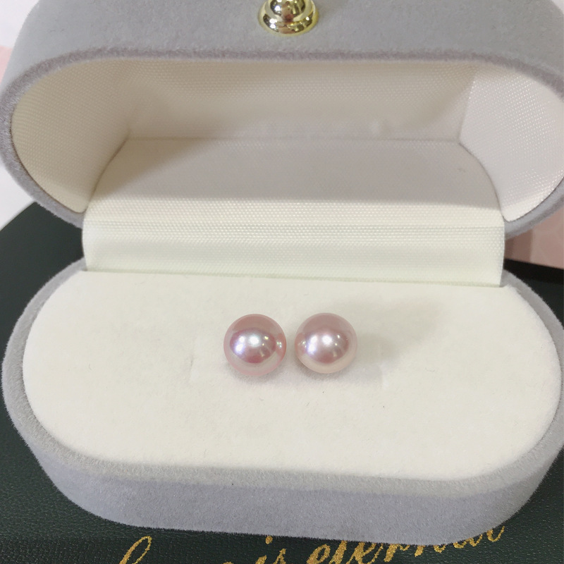 Natural freshwater pearl stud earrings women S925 sterling silver high brightness small bulb plump flawless pearl ear accessories