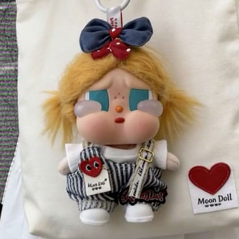 Only doll clothes] Suitable for Crybaby crying doll clothes Gulu Gulu clothing 15cm seaside vacation overalls