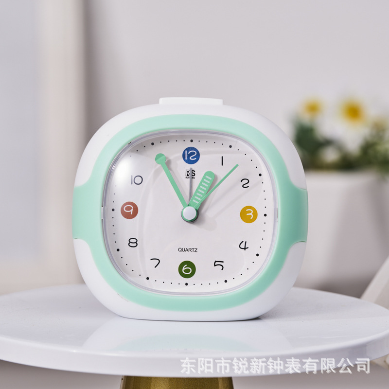 Dopamine color plastic alarm clock simple modern alarm clock children student special wake-up clock