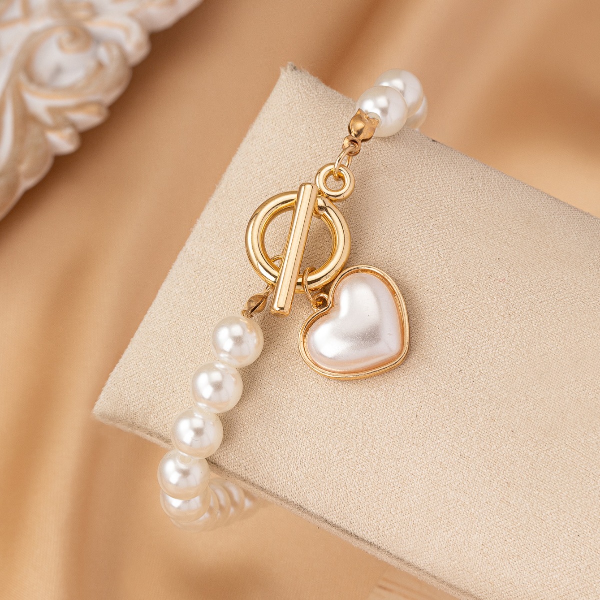 New love pearl OT buckle necklace romantic elegant jewelry accessory