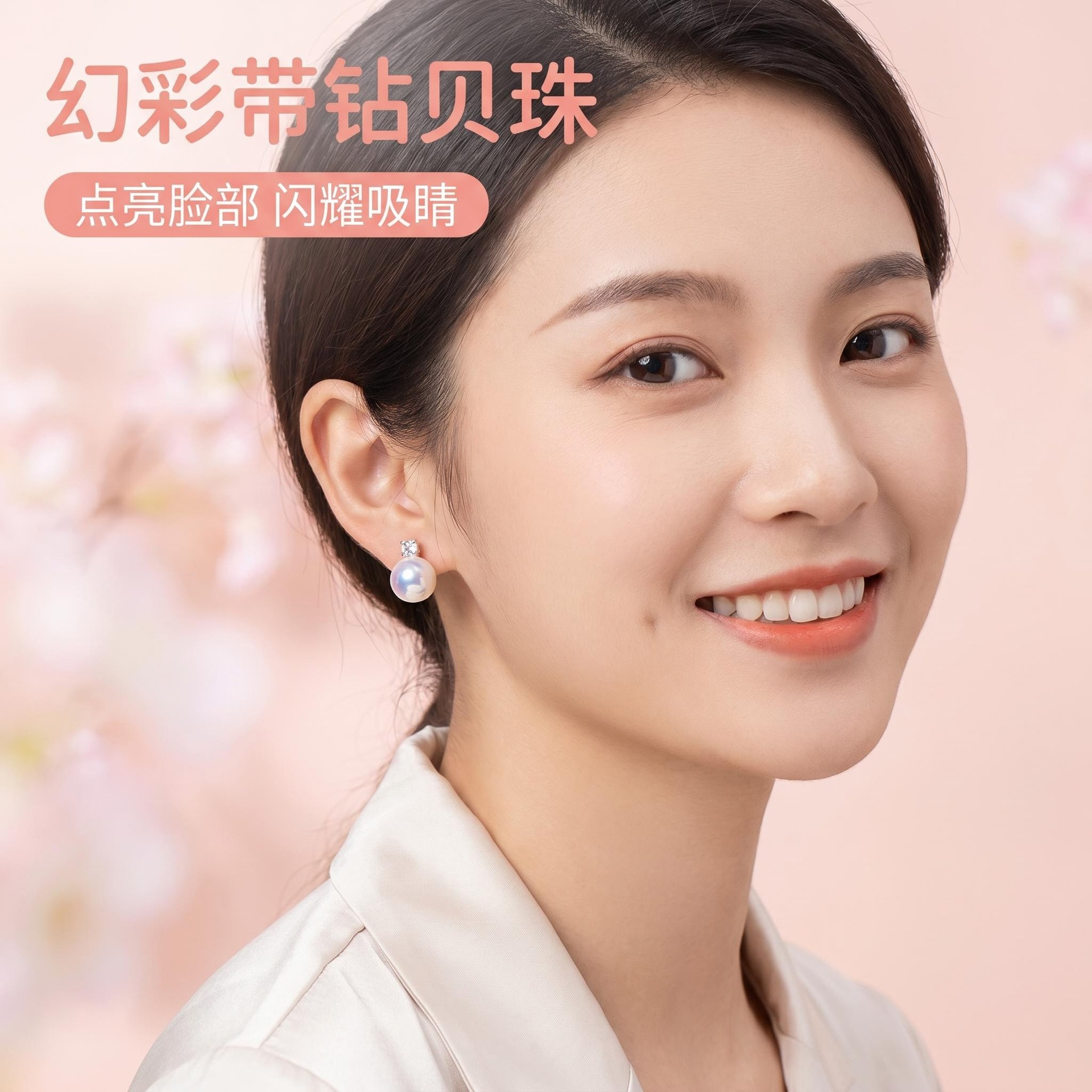 Aurora Tiannu Baby Strong Luster Dai Fei Swarovski Pearl Earrings for Women Zircon Earrings