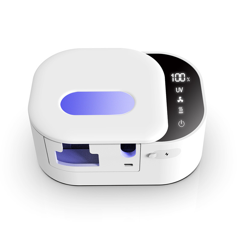 2026 New Smart Induction Open-Close Toothbrush Sterilization Box Dual Mini Portable UVC Drying Toothbrush Sterilizer