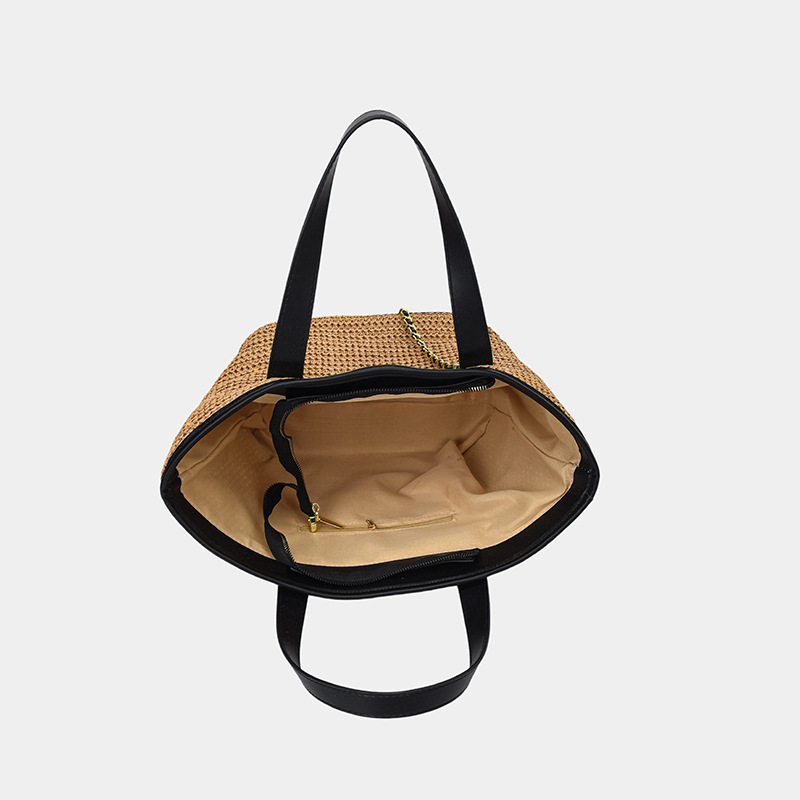 2026 Spring New Casual Large-Capacity Tote Bag Popular Niche Single-Shoulder Woven Straw Bag