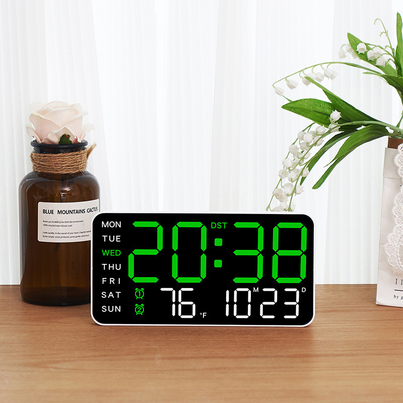 Frameless Electronic Clock Multifunctional Hanging and Standing Two-Use Clock Simple Digital Clock Display Living Room Wall Clock 6659