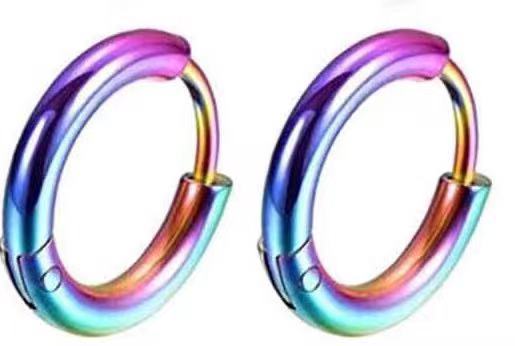 High-quality stainless steel ear clips, non-fading, unisex round earrings, simple ear accessories