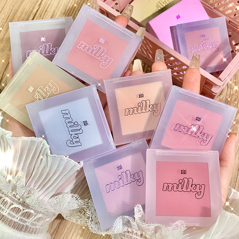 Makeup XIXI Milk Galaxy Soft Mist Blush Female Student Fair Price Gills Blue Gills Purple Matte Bean Sands Milk Tea Blush Plate