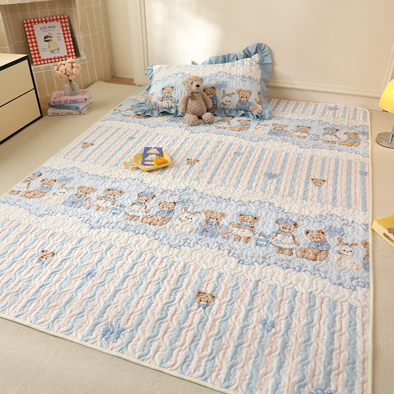 Cotton crawling mat protective pad machine washable fabric children crawling mat protective cover baby crawling mat anti-slip