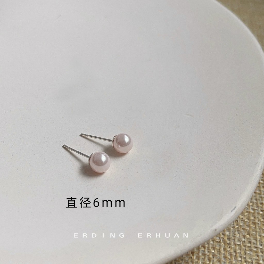 Korean-style fever pearl silver-plated needle earrings for women, earring factory